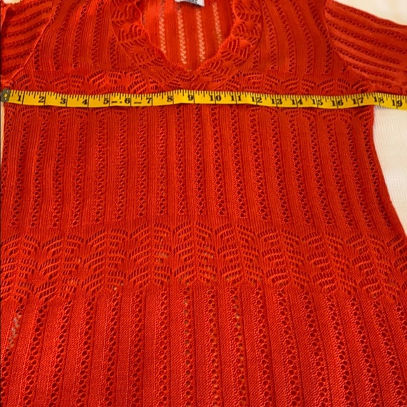 Woman knit blouse size M orange - Picture 7 of 10